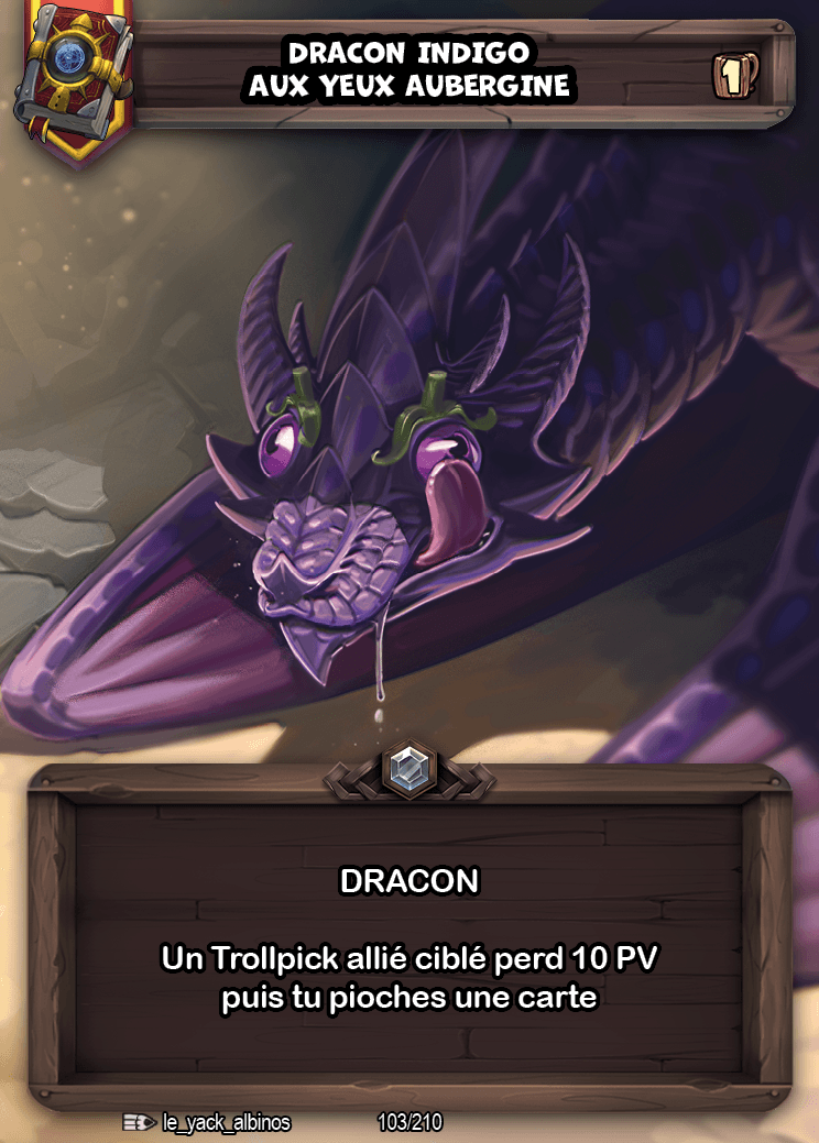 DRACON INDIGO AUX YEUX AUBERGINE