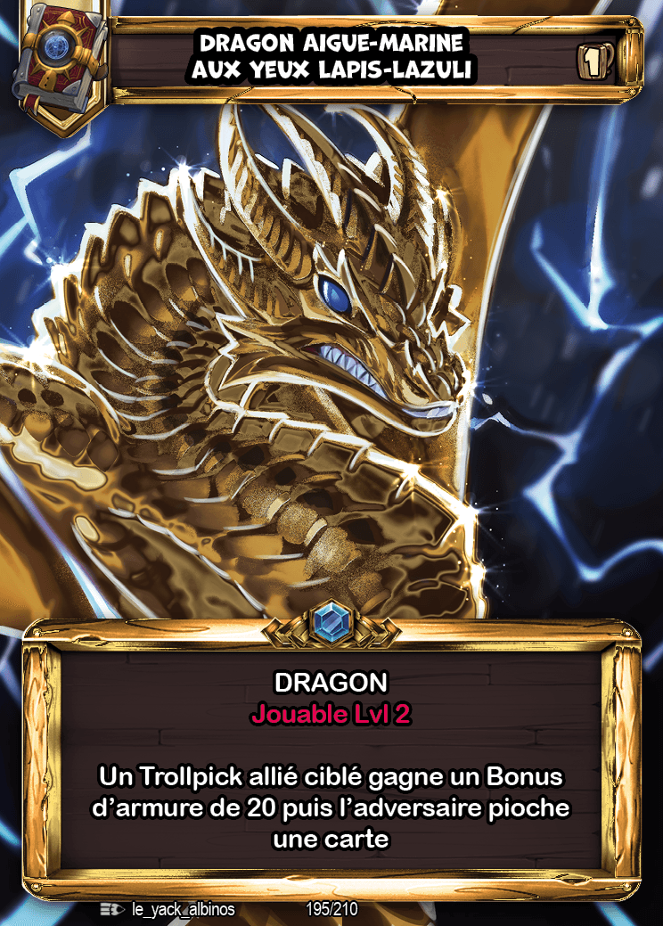 DRAGON AIGUE-MARINE AUX YEUX LAPIS-LAZULI