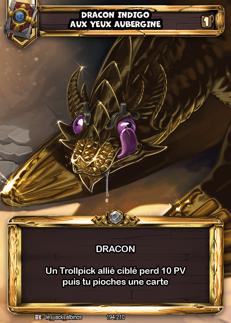 DRACON INDIGO AUX YEUX AUBERGINE